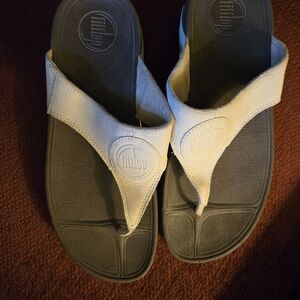 Fitflop Walkstar Nubuck Leather Thong Sandals Tan Size 8
